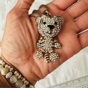 Off Park Articulated Crystal Tiger Gold Tone 30” Mesh Tubs Cain